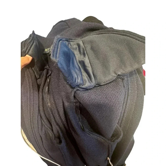 St. John‎ Basics Navy Blue Knit Two Piece Skirt Jacket Set Size P /4 - Picture 8 of 9